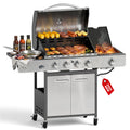 4 Burner Propane Gas Grill with Infrared Side Burner S5574