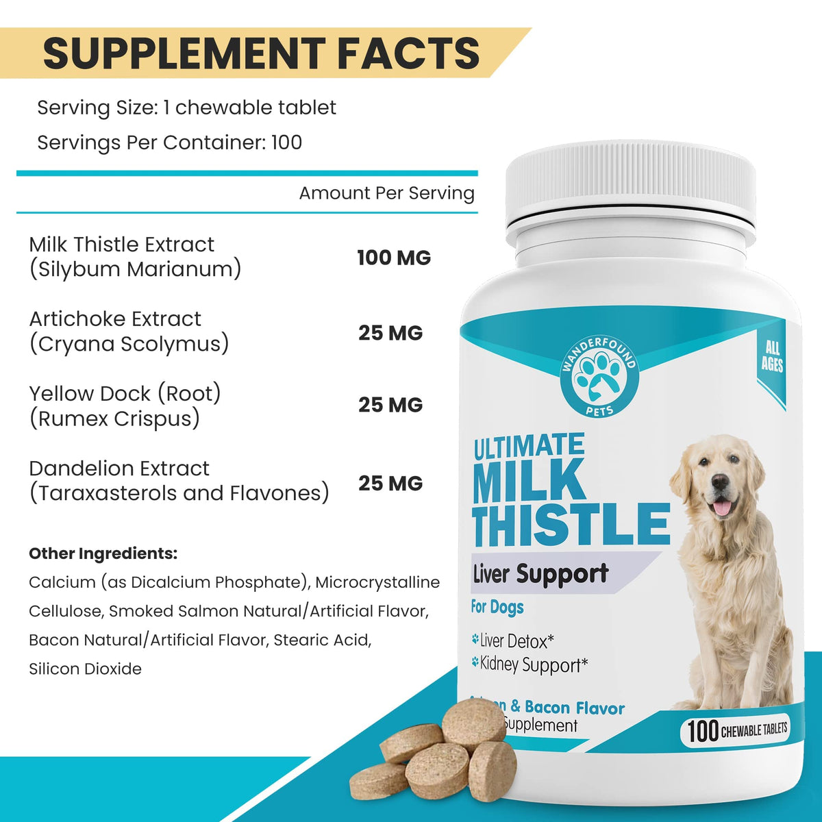 Milk Thistle & SAMe100 for Dogs F709