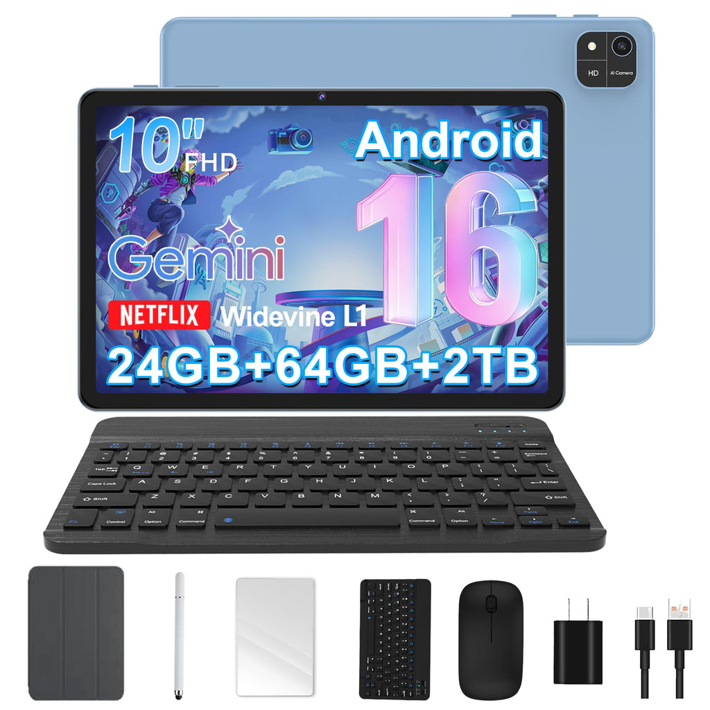 10 Inch Octa-Core Tablet with Keyboard Case Mouse Stylus J9009