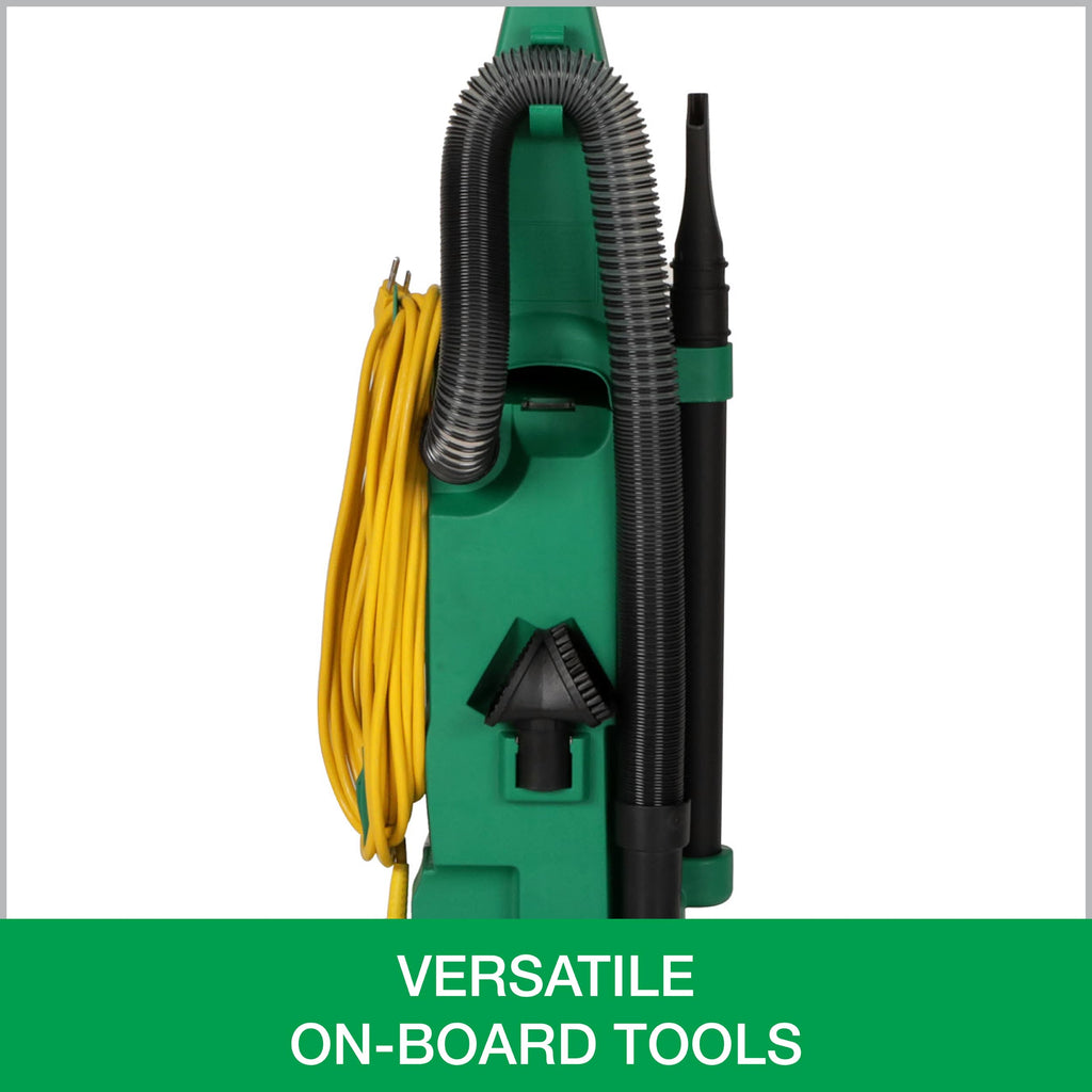 Commercial Bagless Upright Vacuum with On-Board Tools O8119