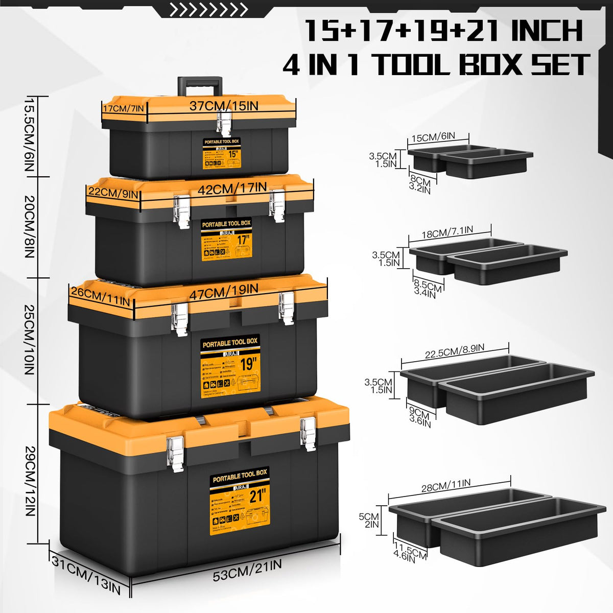 4 In 1 Portable Tool Box Set O38025