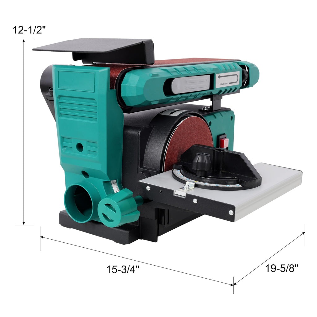 2-in-1 Belt & Disc Sander 4x36" Belt 6" Disc 0-90° Adjustable Tilt 120V H57661