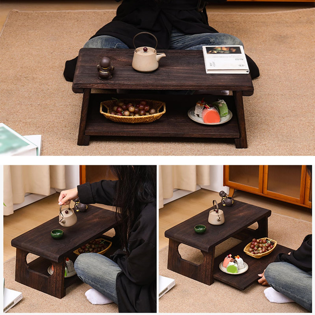 Foldable Japanese Low Floor Table 60x30x22cm Y4807