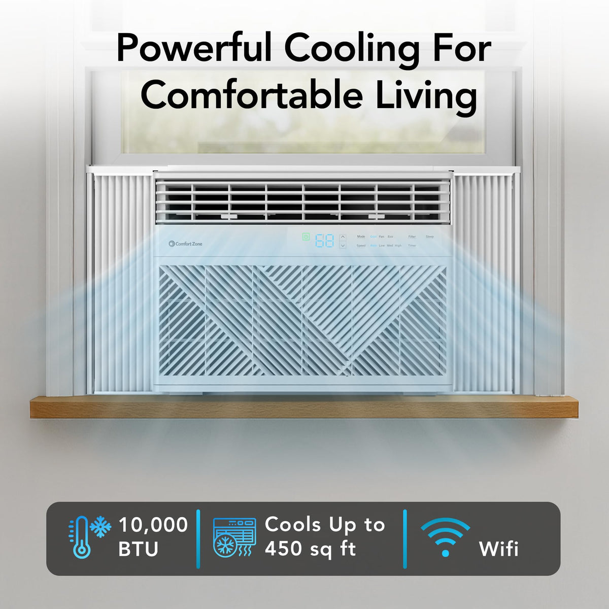 10,000 BTU Smart Wi-Fi Window Air Conditioner Q142250
