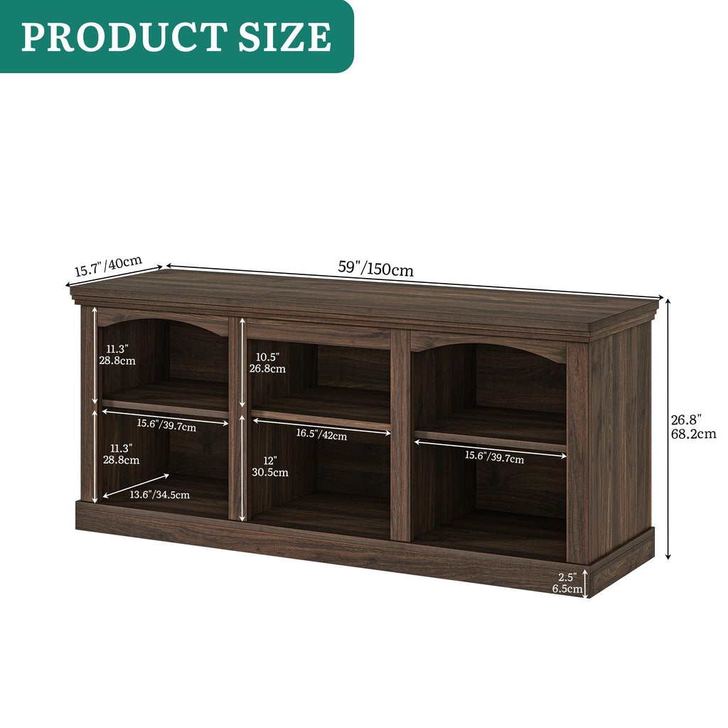 Farmhouse TV Stand with Cord Management A634276