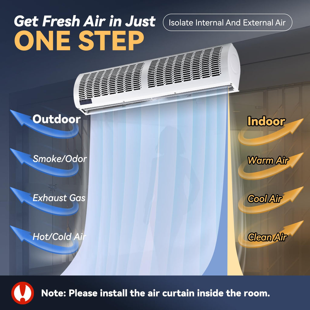 36'' Air Curtain with Remote Control 110V P185