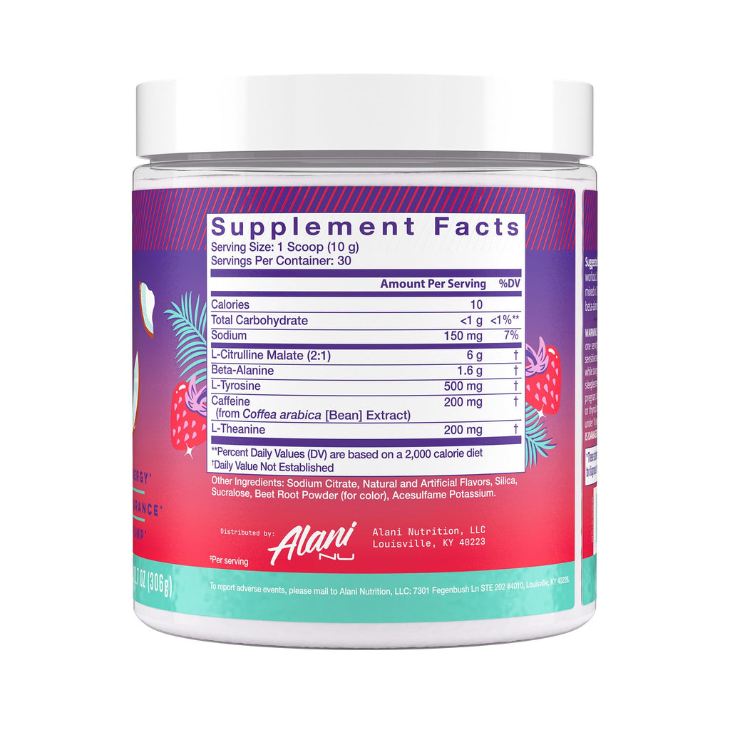 Sugar Free Pre Workout Powder 30 Servings U7157