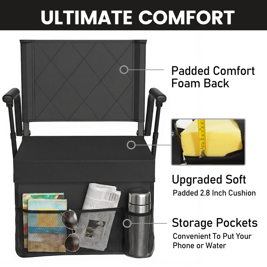 Portable Folding Stadium Seat with Back Support K689685