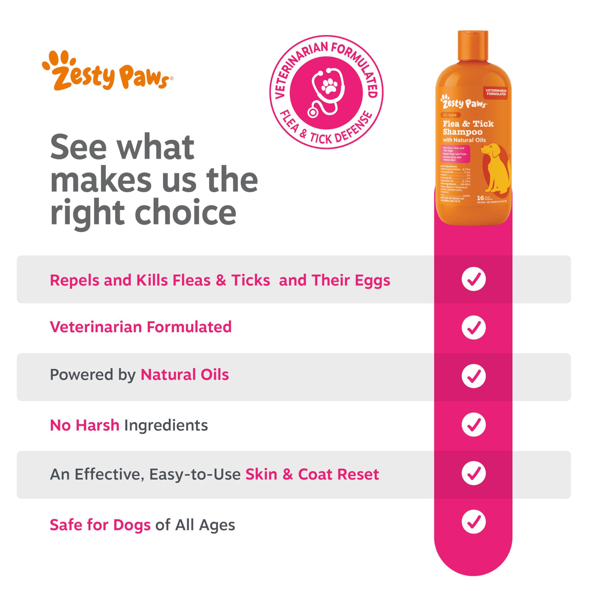 Flea and Tick Shampoo for Dogs 16oz G191063
