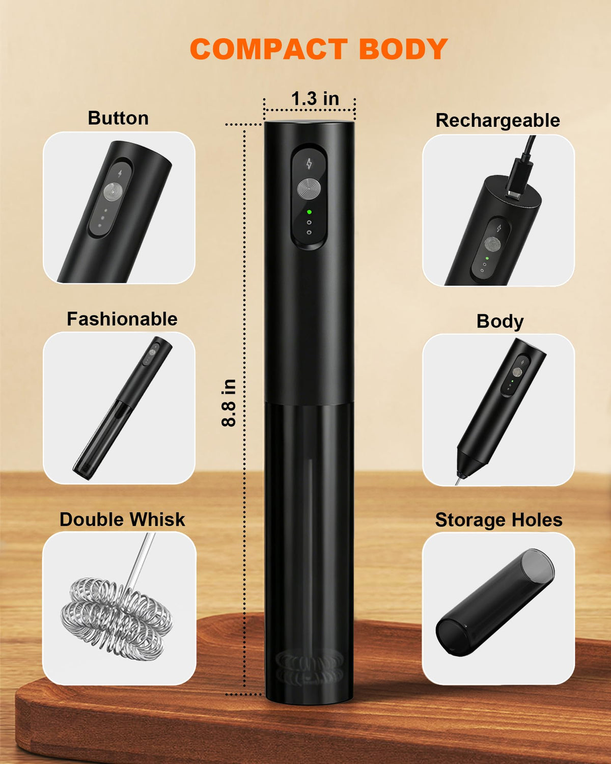 Rechargeable Handheld Milk Frother V700
