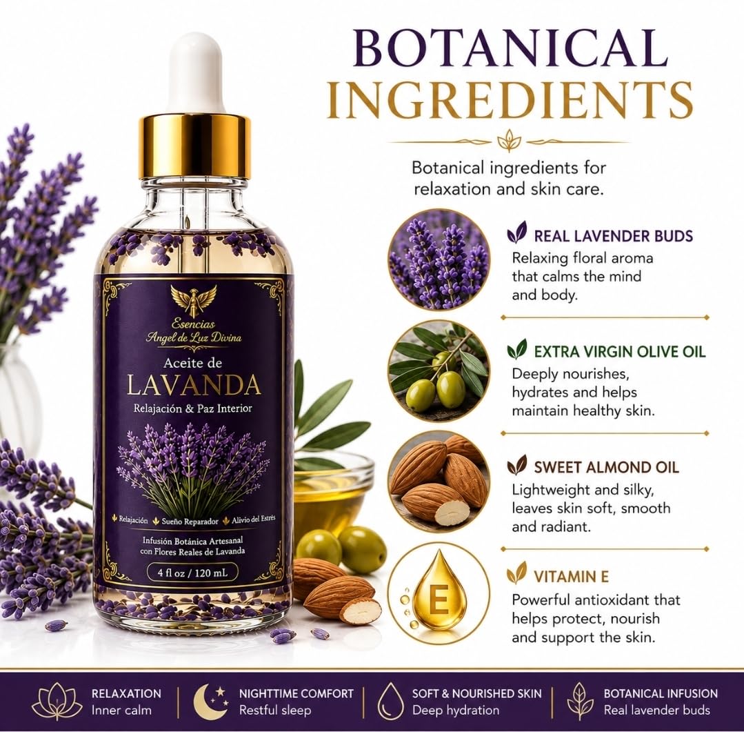 Lavender Body Oil 4 Fl Oz H12462