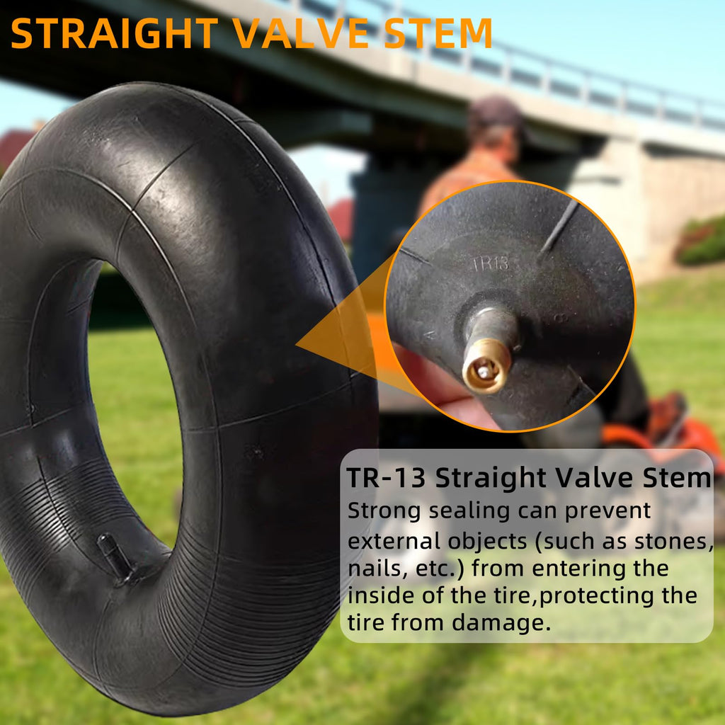 2 Pack 16x6.50-8/7.50-8 Lawn Mower Tire Inner Tubes with TR-13 Straight Valve Stem Q99924