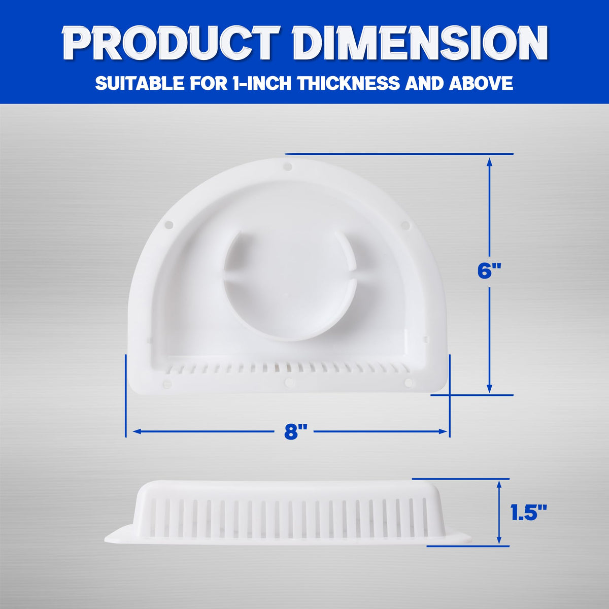 Trailer RV Sidewall Exhaust Vent Fan Kit with Cover, 2 Pack R19279