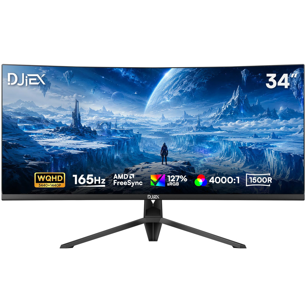 34 Inch Ultrawide Curved Gaming Monitor WQHD 165Hz 1500R C439350