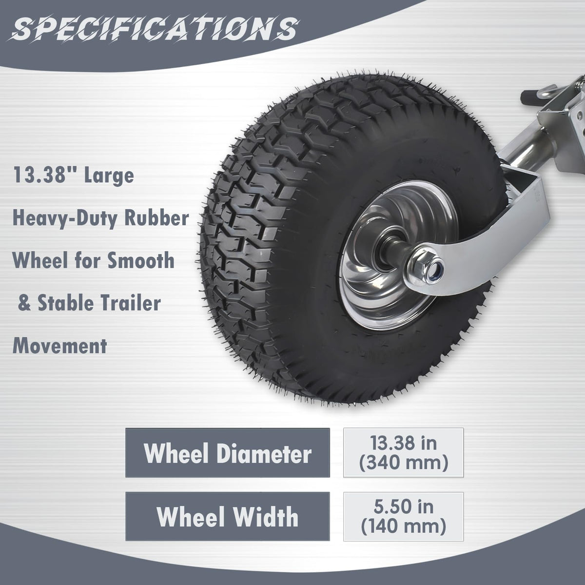 Heavy-Duty Swivel Trailer Tongue Jack 2000 lbs P3989