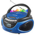 Portable CD Player with Bluetooth AM FM Stereo Radio Blue L413