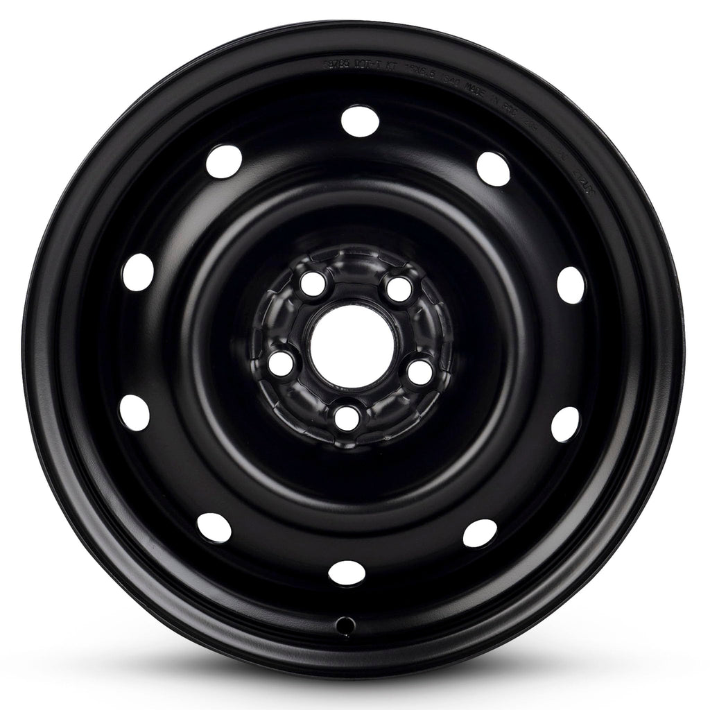 16x6.5 in Steel Wheel Rim 5 Lug 100mm 55mm Offset 56.1mm CB Powder-Coated Black S85344