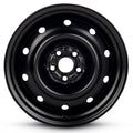 16x6.5 in Steel Wheel Rim 5 Lug 100mm 55mm Offset 56.1mm CB Powder-Coated Black S85344