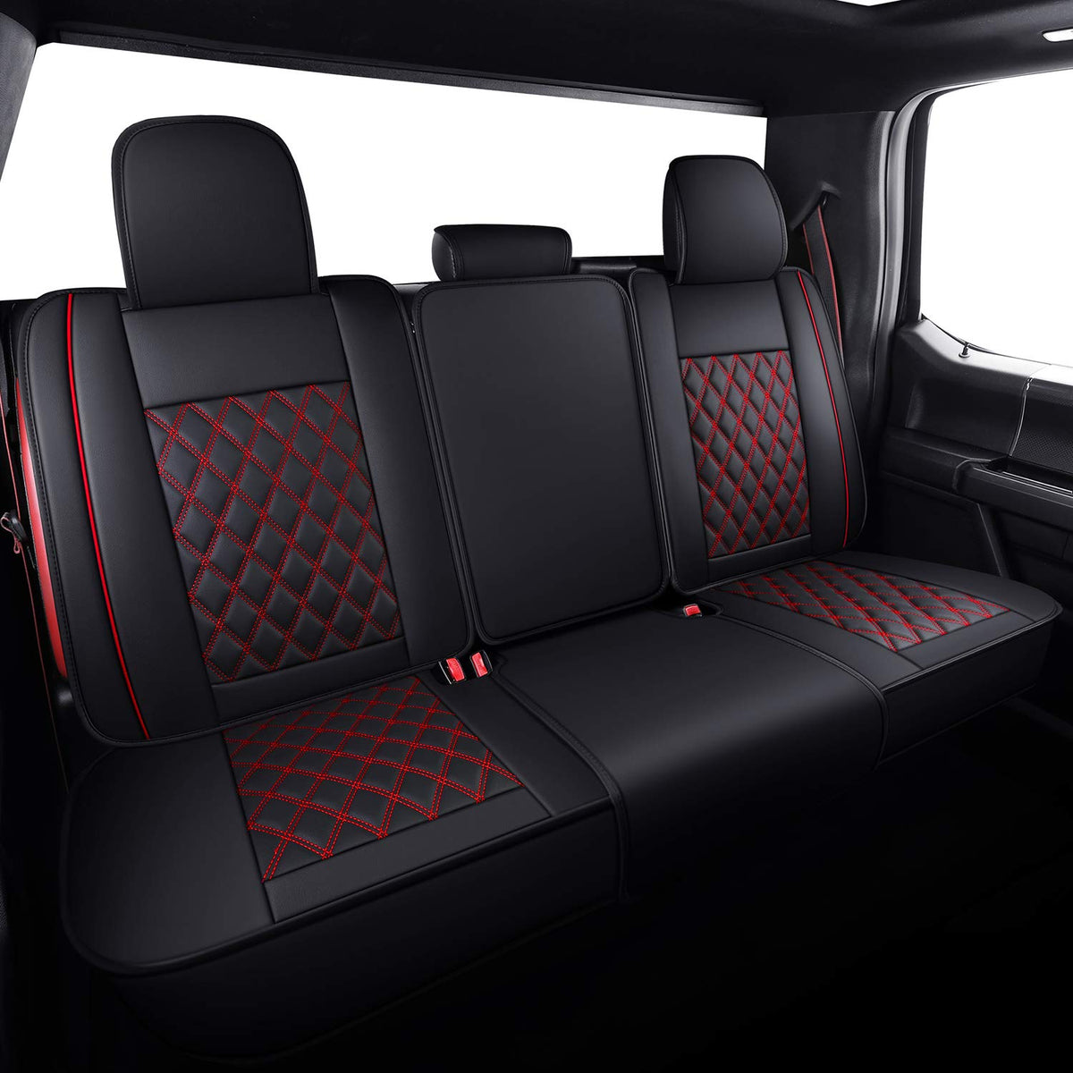 Car Seat Covers Black-Red U57562