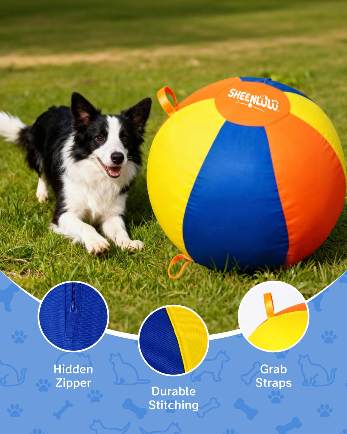 22" Dog Herding Ball with Straps Z298