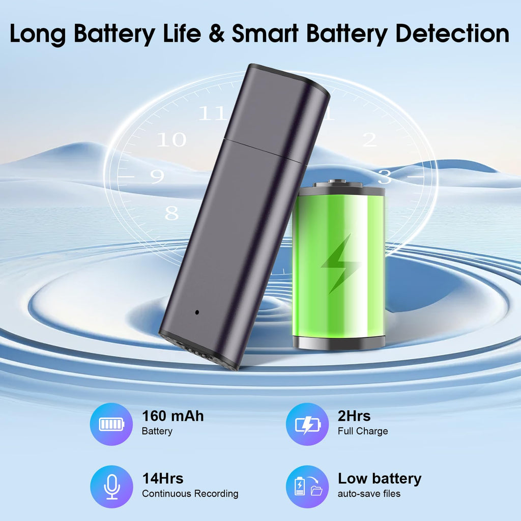 64GB Voice Activated Digital Voice Recorder with Noise Reduction N720