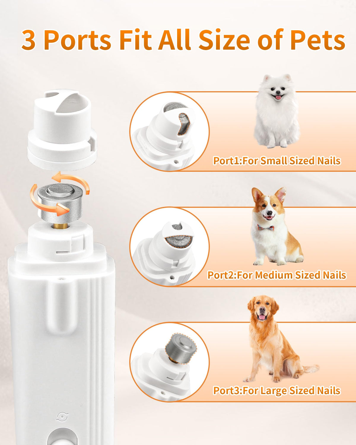 2-in-1 Dog & Cat Nail Clippers & Grinder with LED Light K234419
