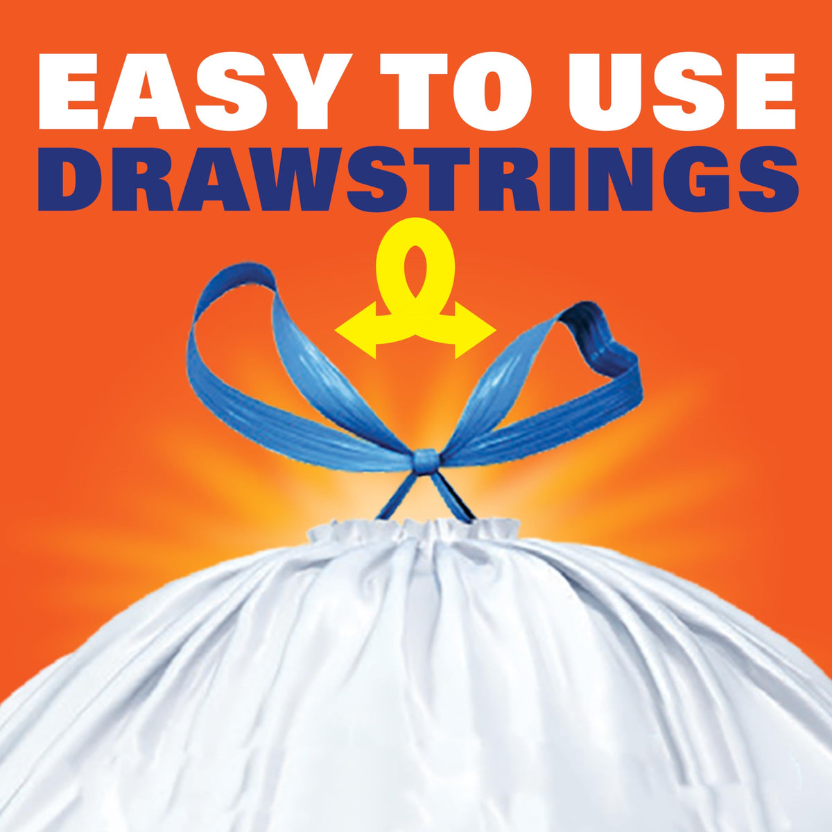 13G Tall Kitchen Trash Bags, White, Unscented, 90ct X524