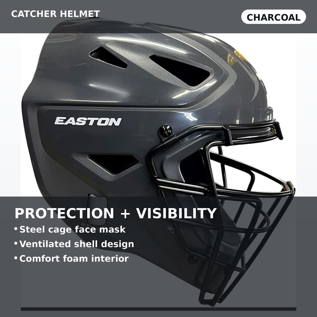 Black Youth Catcher's Set with Helmet, Chest Protector & Leg Guards Q457117