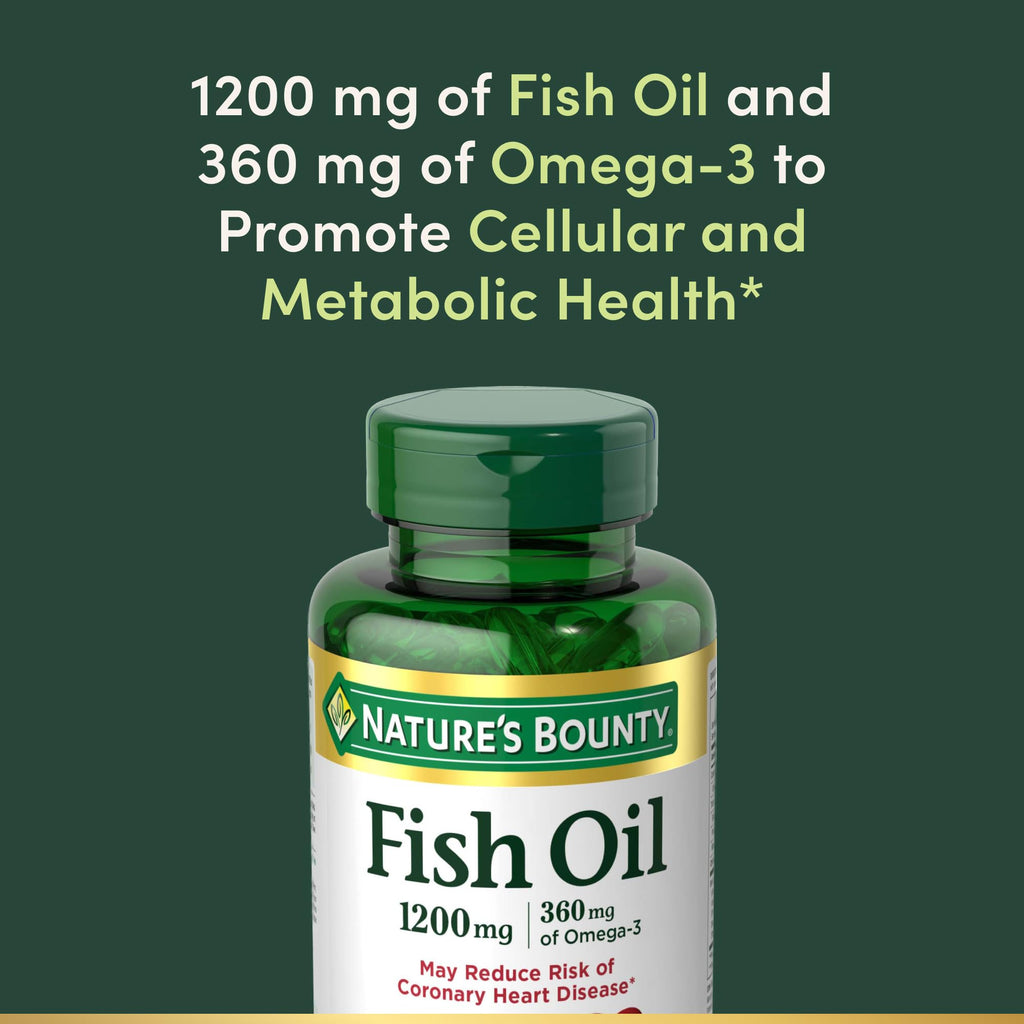 Fish Oil Omega 3 Supplements 1200mg 60 Softgels W49634