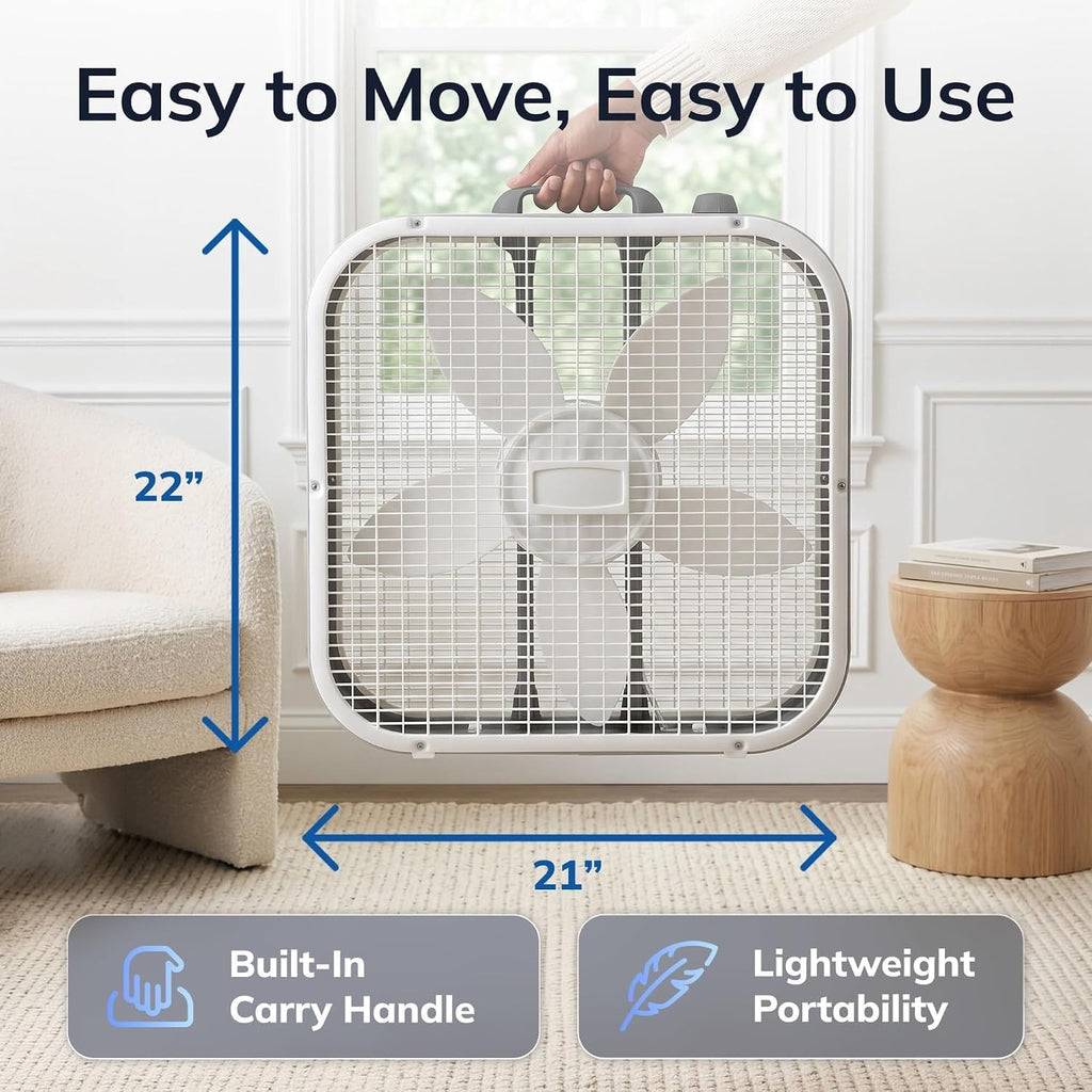 20" 3-Speed Weather-Resistant Box Fan T515836