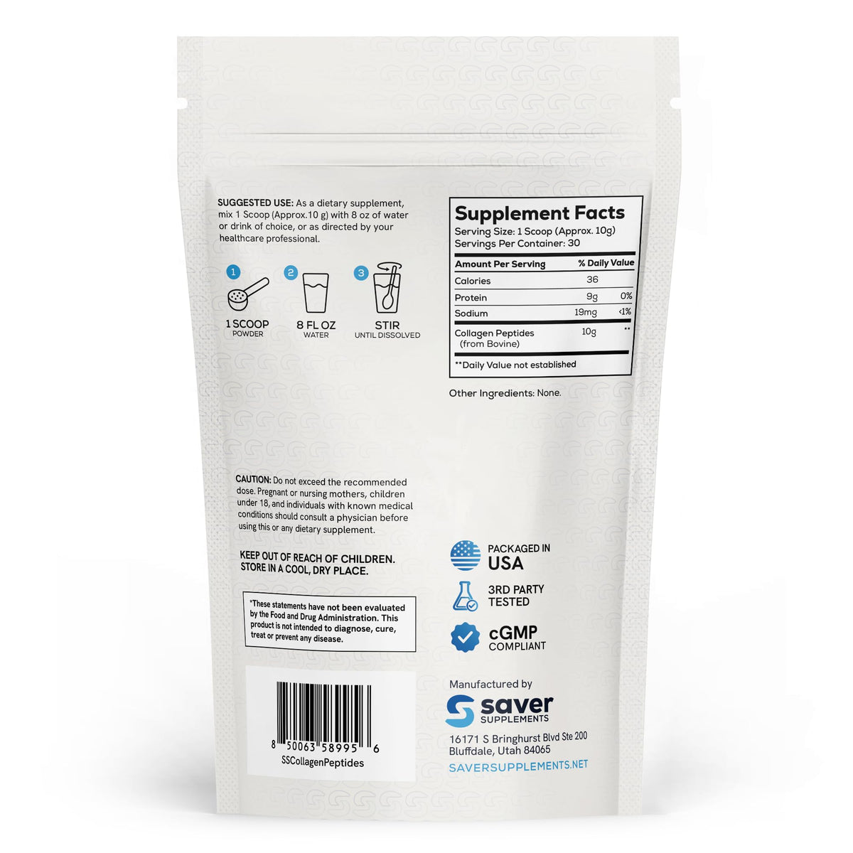 Collagen Peptides Powder, Unflavored, 10.58 oz Y15057
