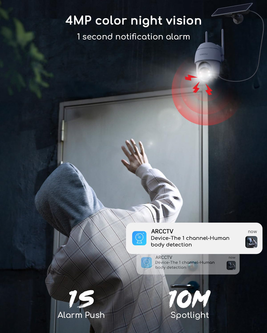 Solar Security Cameras Wireless Outdoor V4195