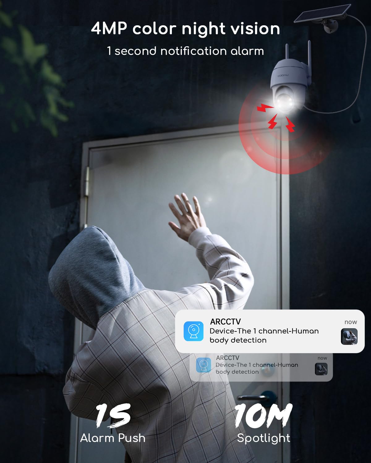 Solar Security Cameras Wireless Outdoor V4195