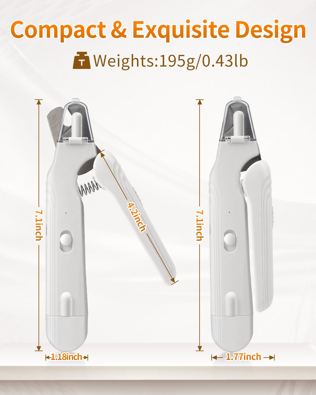 2-in-1 Dog & Cat Nail Clippers & Grinder with LED Light K234419