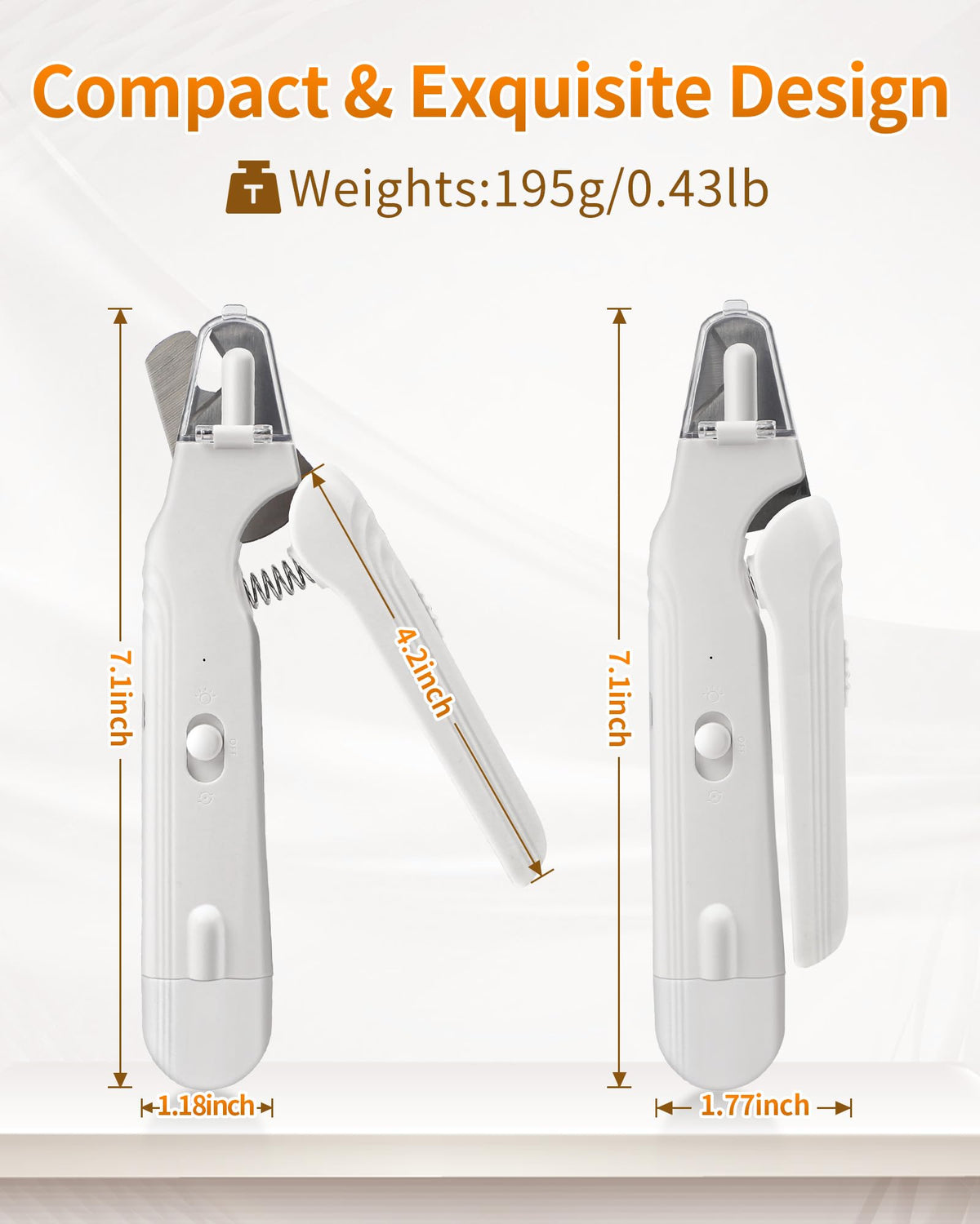 2-in-1 Dog & Cat Nail Clippers & Grinder with LED Light K234419