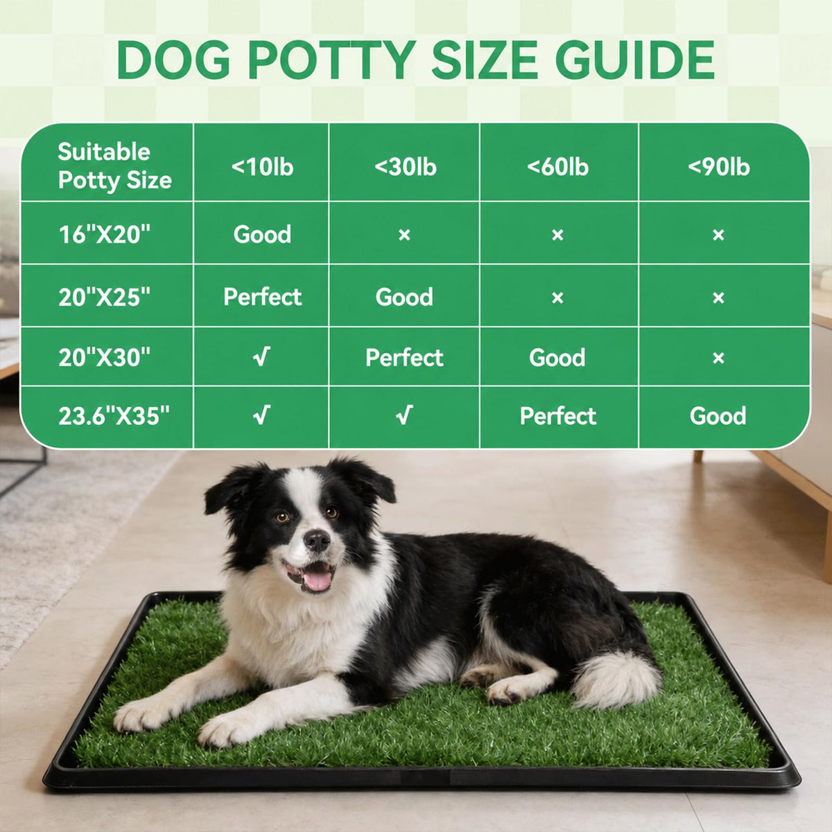 20x30 Inch Artificial Grass Dog Potty Pad with Tray T4280