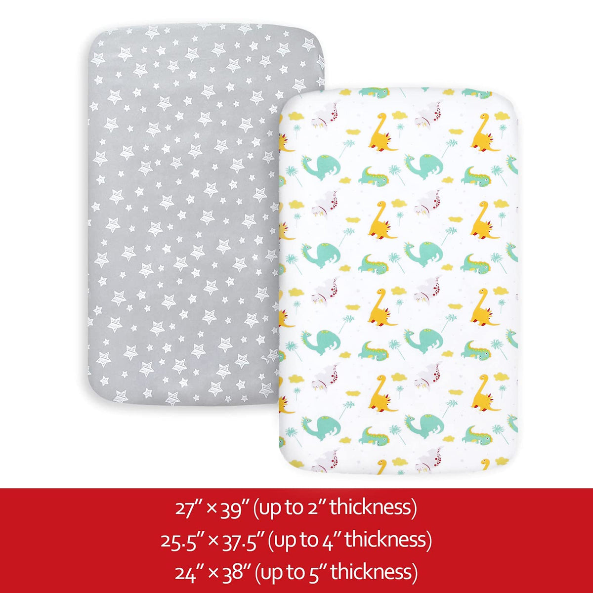 Pack and Play Sheets, Mini Crib Sheets, Stretchy Playard Fitted Sheet C89231