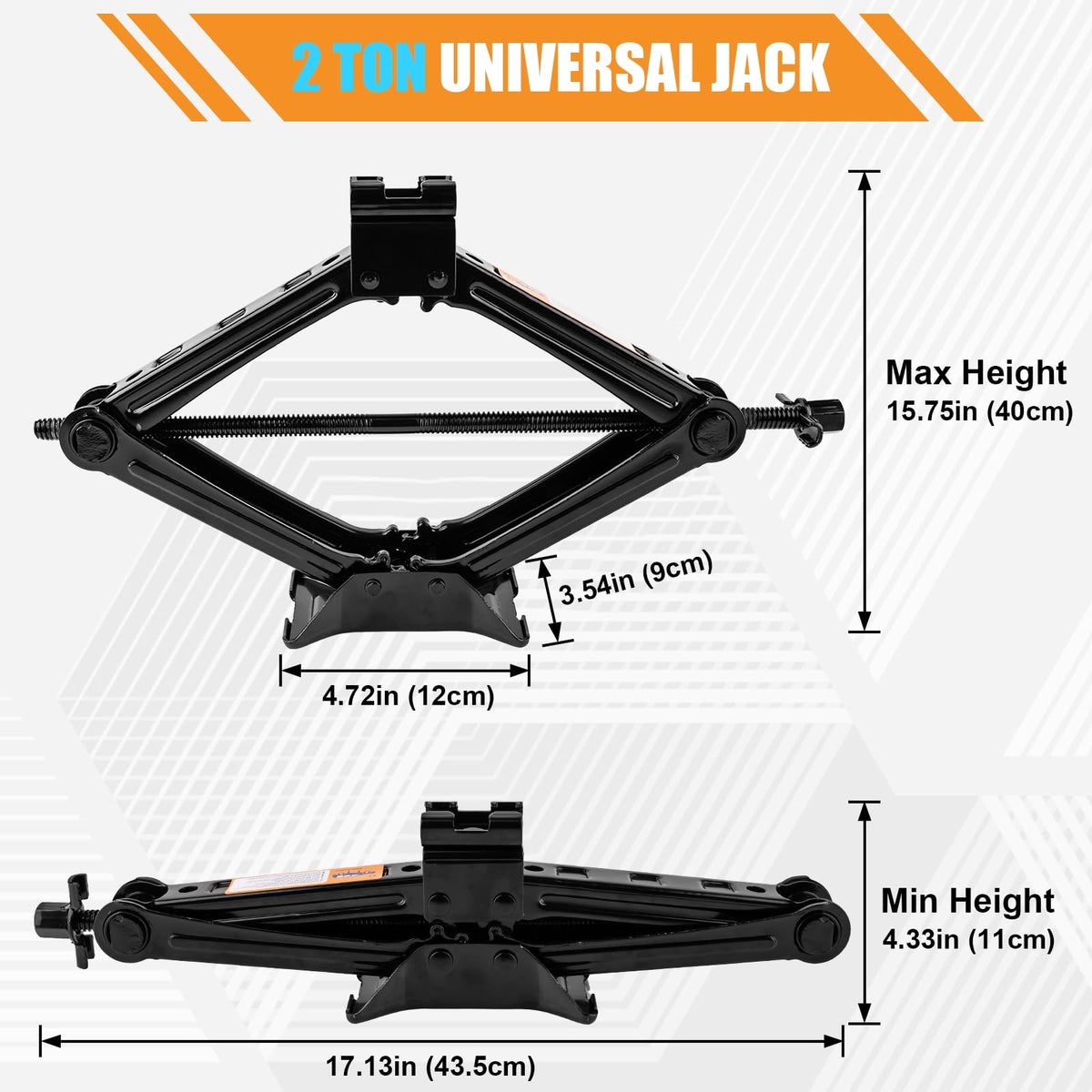 2 Ton Scissor Jack Kit with Lug Wrench V903