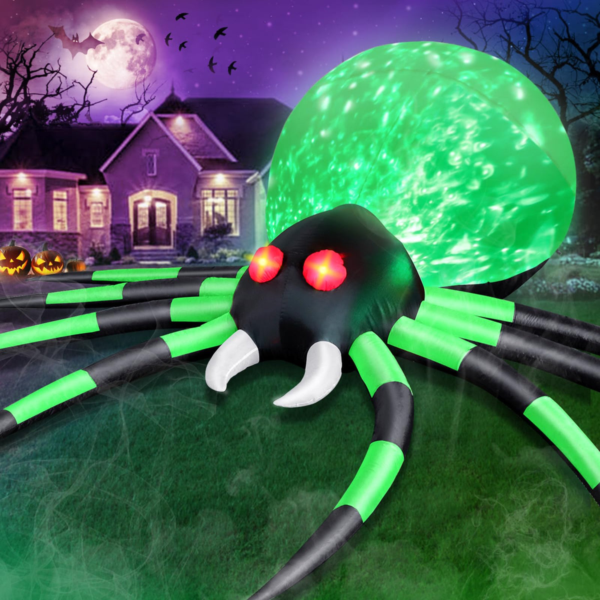 12 FT Halloween Inflatable Spider Outdoor Decoration V755799