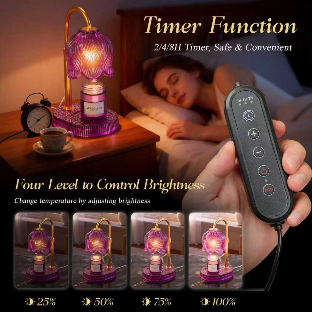 Flower Candle Warmer Lamp with Timer P123