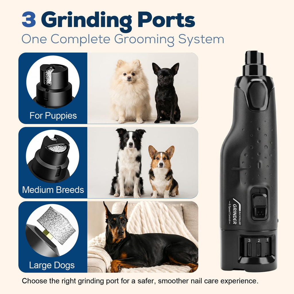 Dog Nail Grinder Quiet 6-Speed with LED Light G5535