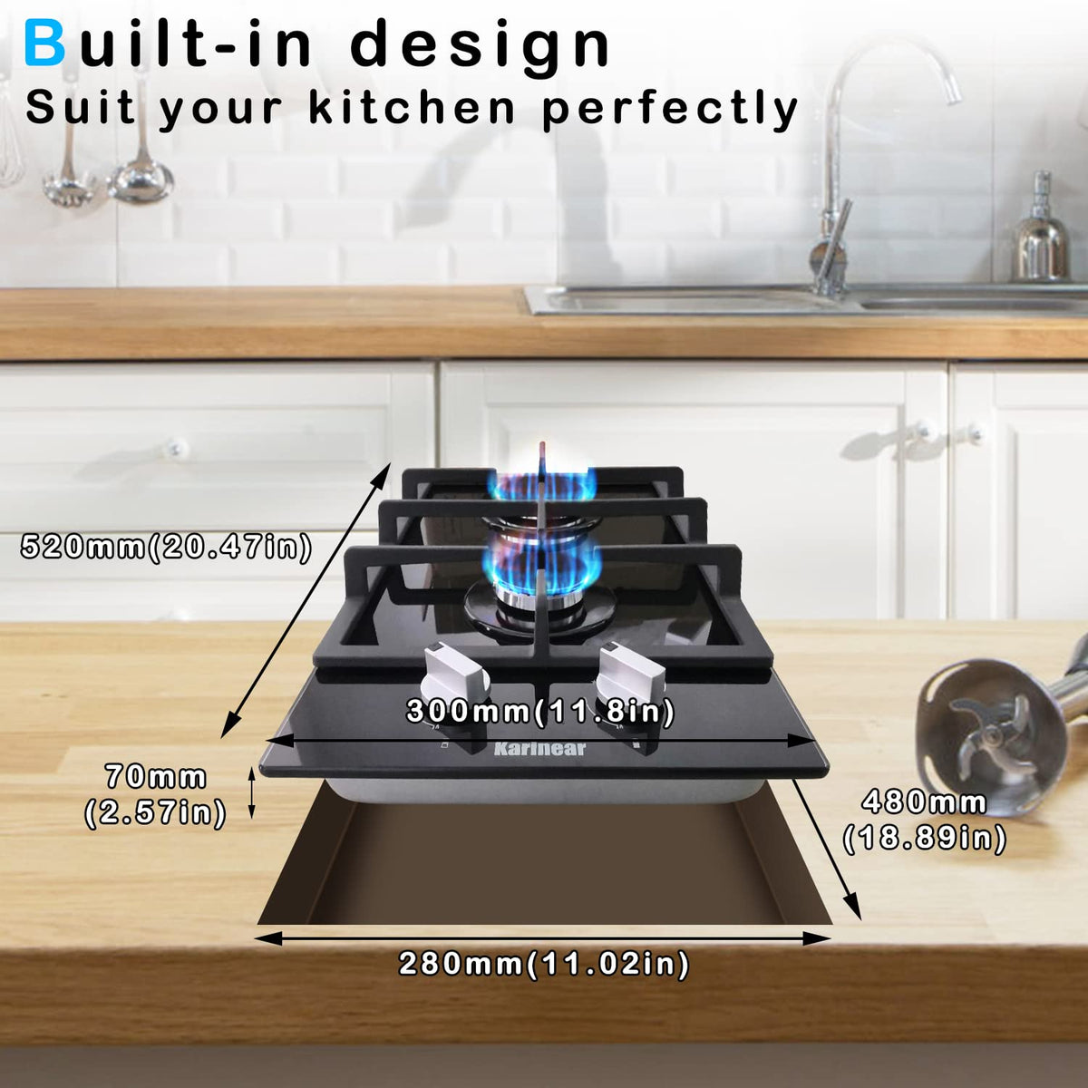 2 Burner Propane Gas Cooktop F910570