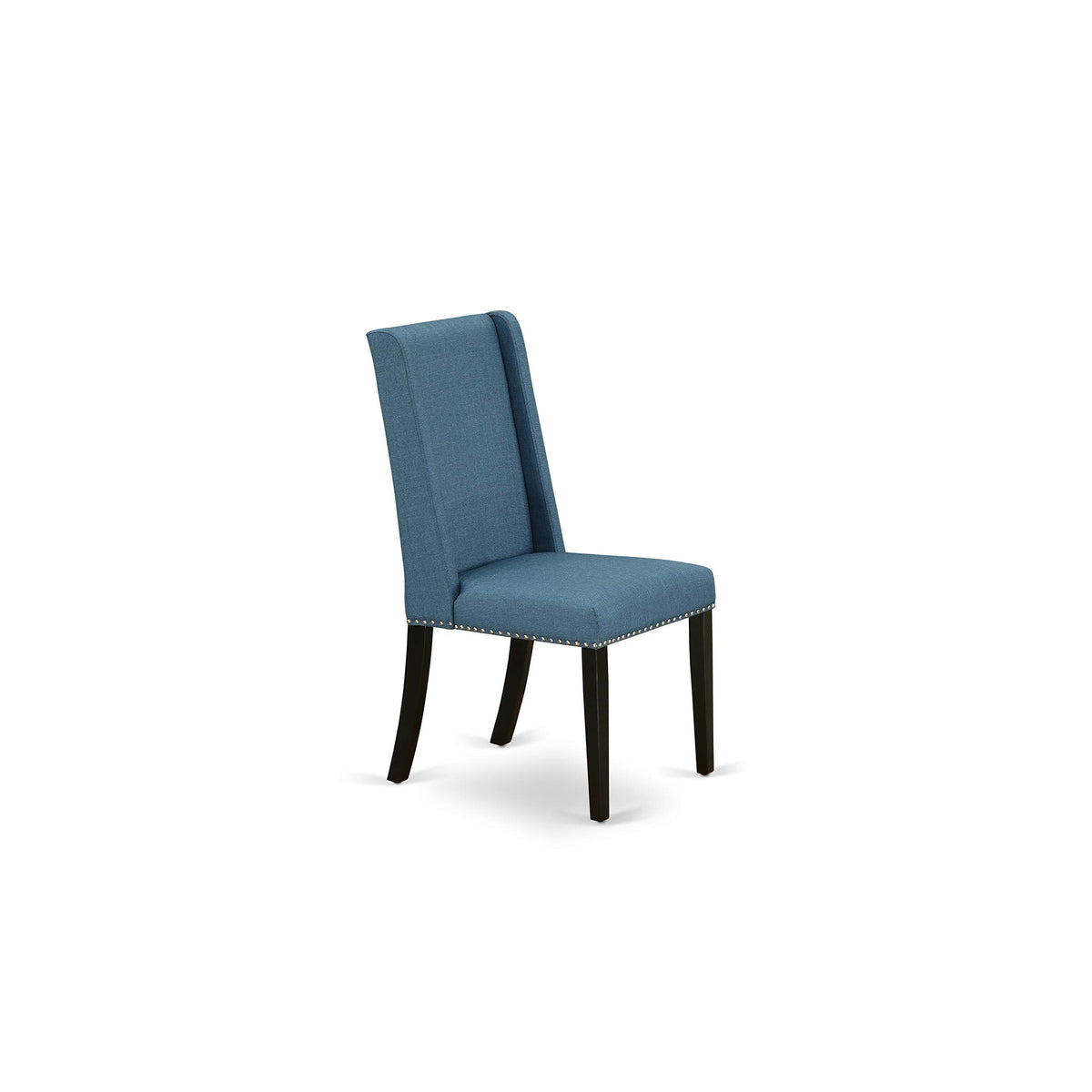 3 Piece Dining Table Set with 2 Blue Linen Fabric Chairs G73644