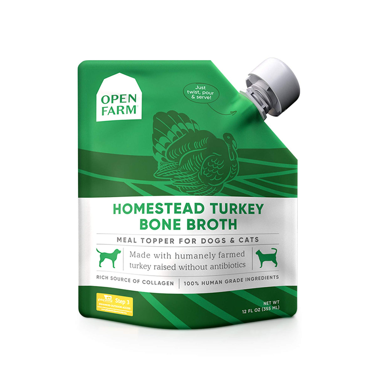 Bone Broth Food Topper for Dogs and Cats 12oz H707765