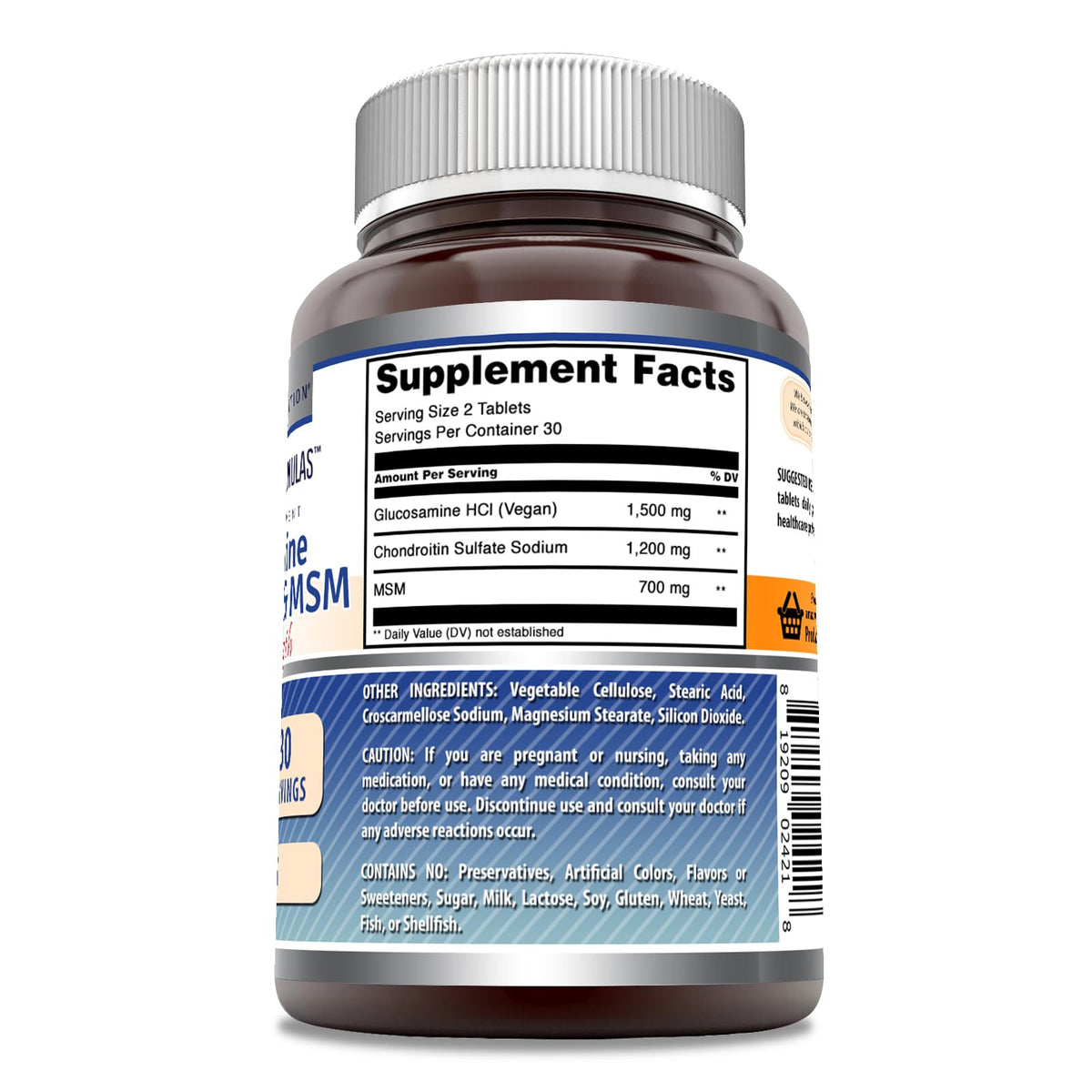 Glucosamine Chondroitin & MSM Tablets J8542