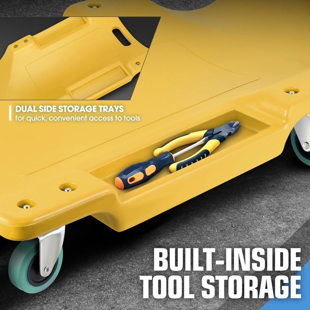 40 Inch Rolling Garage Creeper with Padded Headrest Y26657