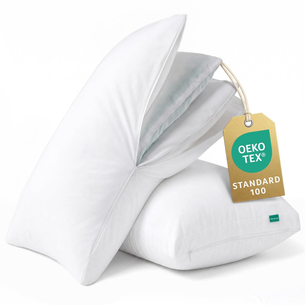 King Size Set of 2 Adjustable Memory Foam Bed Pillows H185