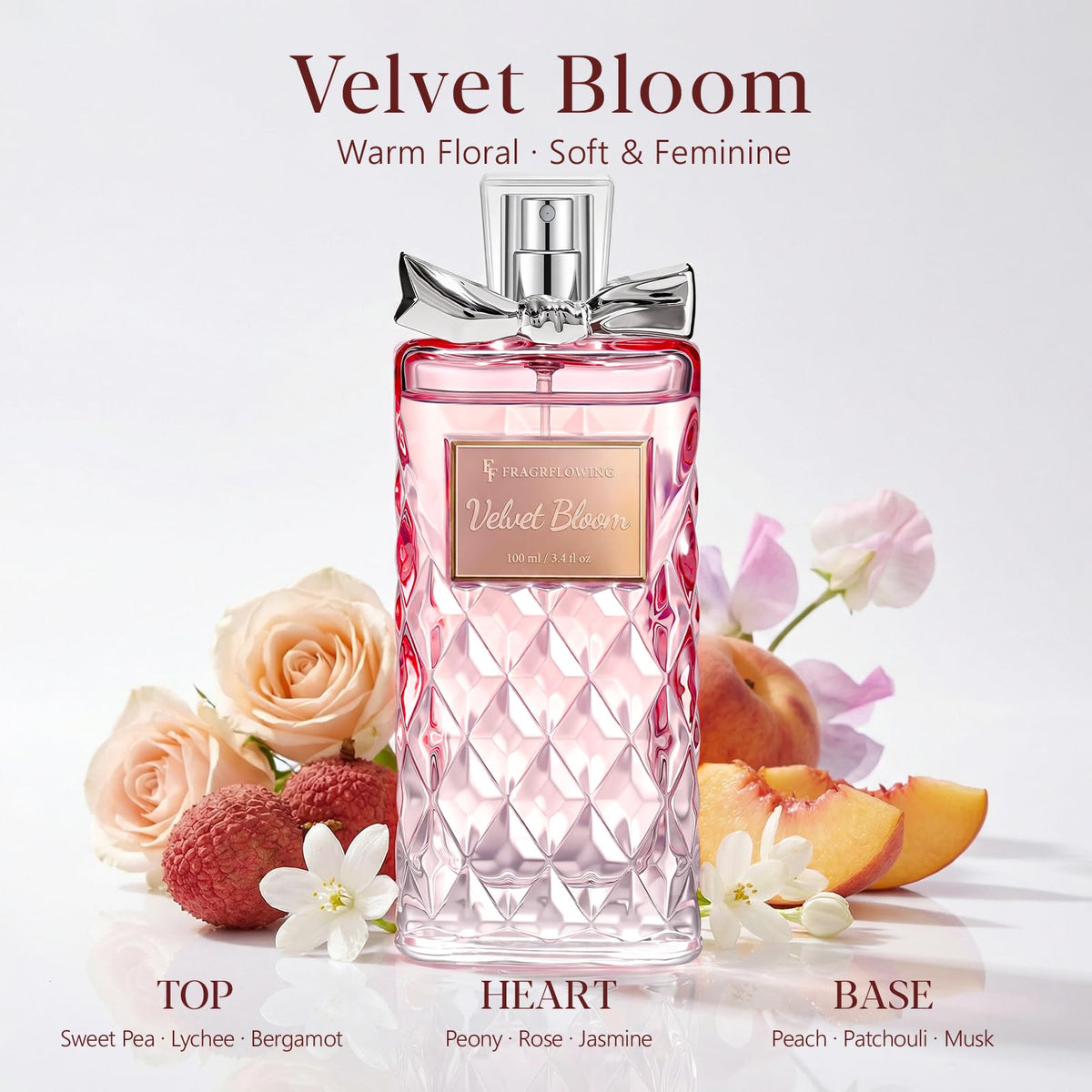 Alcohol-Free Long-Lasting Floral Perfume 3.4 fl oz G692