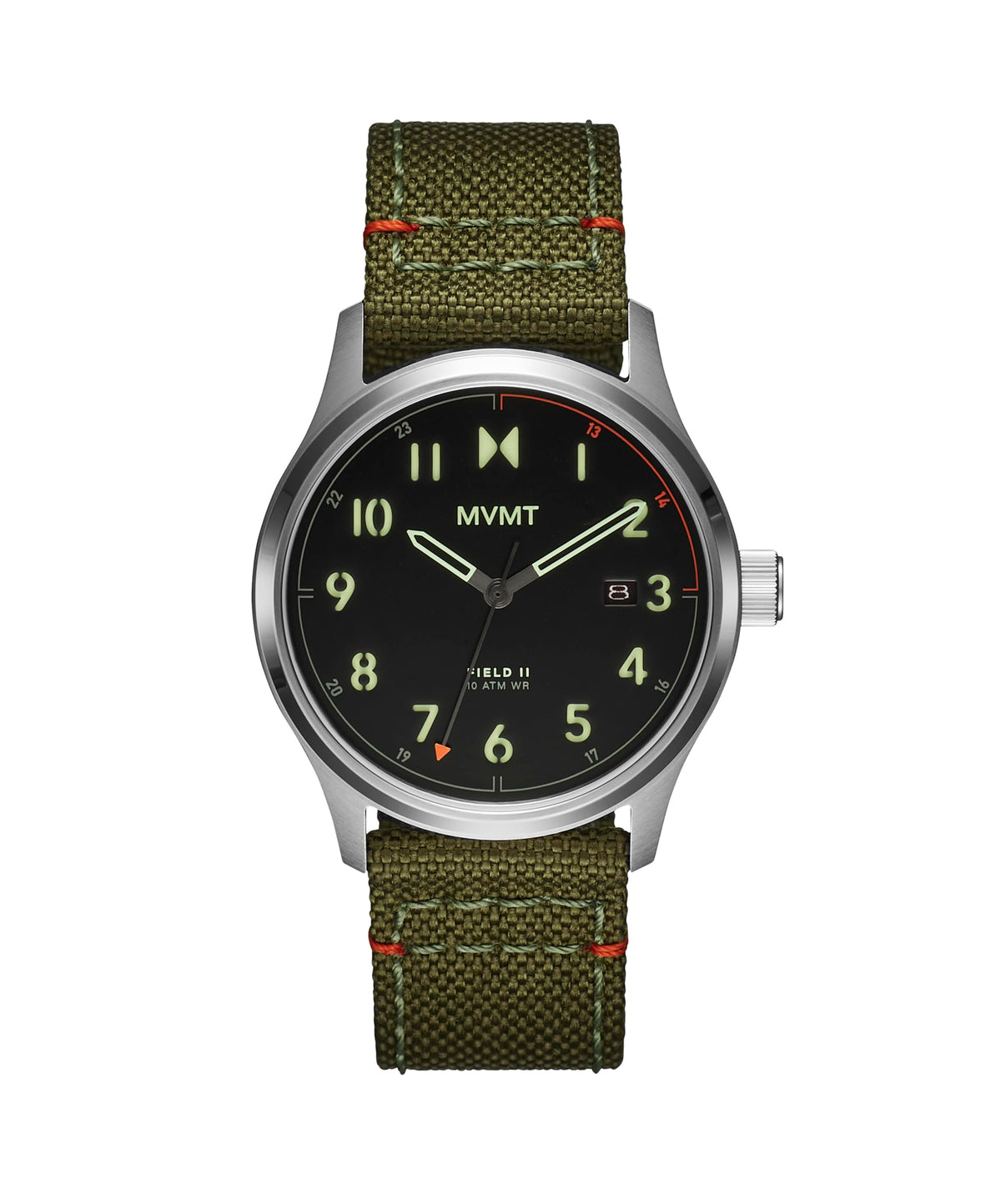 Men's 3 Hand Stainless Steel Nylon Strap Watch 41mm F6118