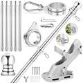 6 FT Stainless Steel Spinning Flag Pole N2580